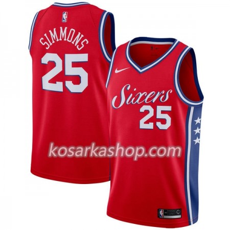 Dres Philadelphia 76ers Ben Simmons 25 Nike 2017-18 Crvena Swingman